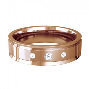 Patterned Designer Rose Gold Wedding Ring - Beaute